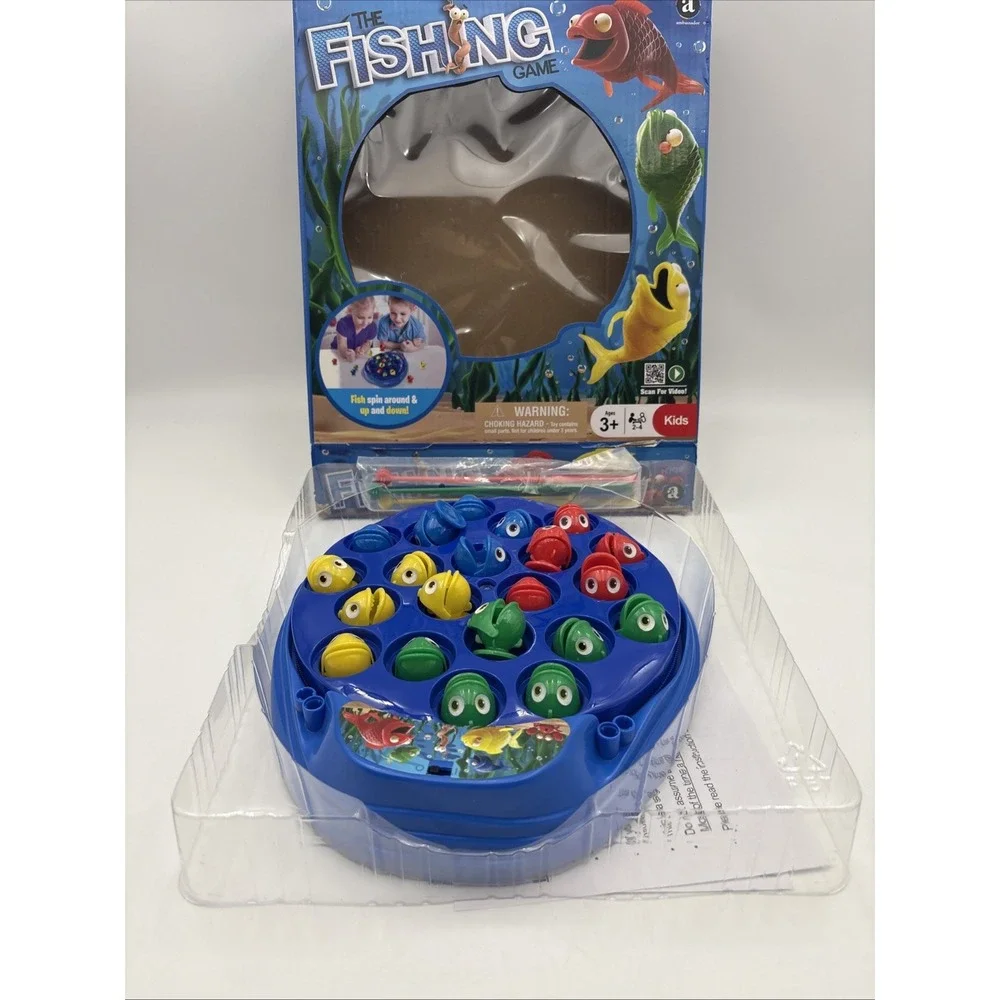 Ambassador Games The Fishing Game 2-4 Players Ages 3+ Motorized Spinning Pond
